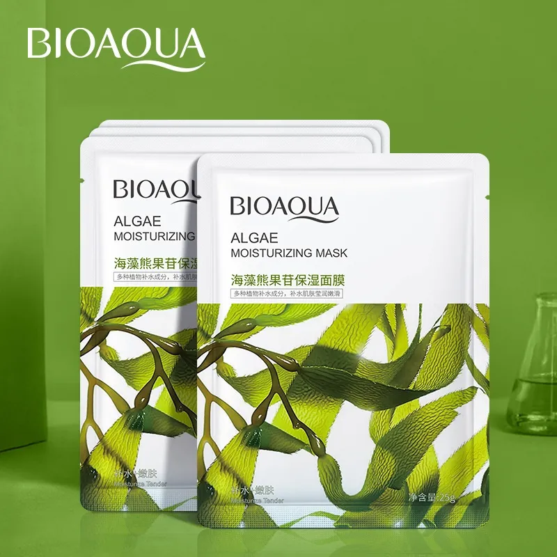 BIOAQUA Zeewier Arbutine Plantenextract Hydraterende Masker Vitamine Extractie Verlevendigende Water en Licht Spier Gezichtsmaskers