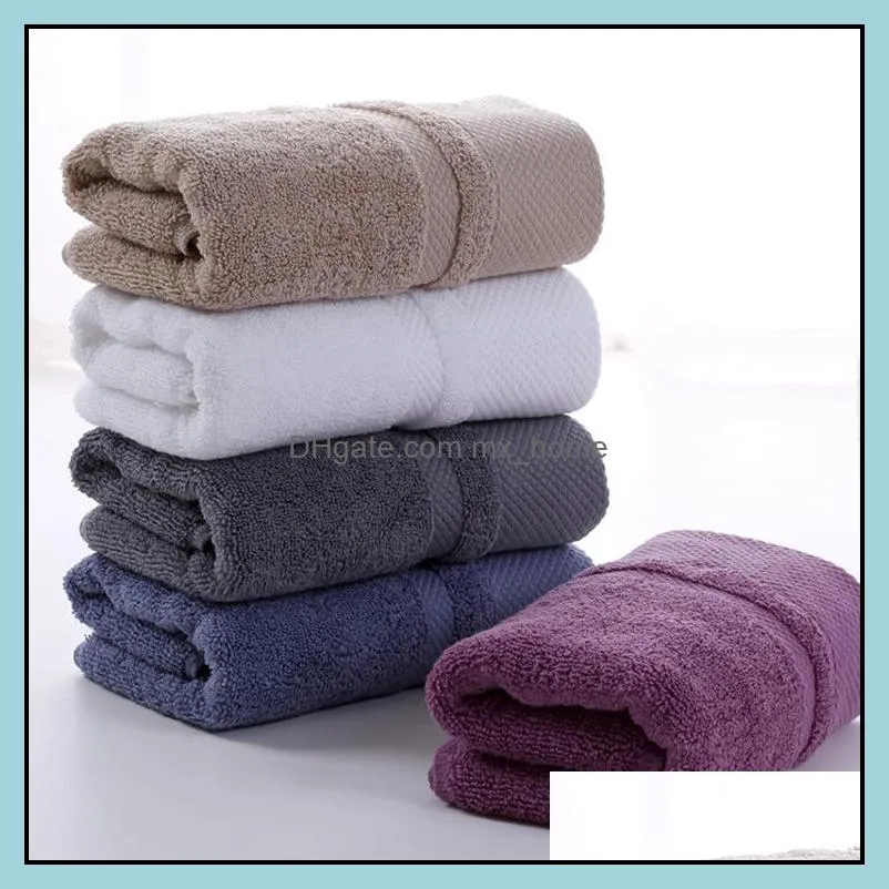 Textiles Home & Garden Highly Face Hand Towel 100% Pure 120G Absorbent Thick Soft Long-Staple Cotton Lightweight Vt1401 Drop Delivery 2021 1