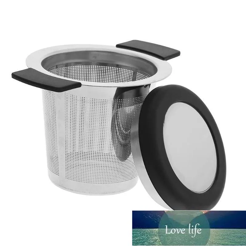 Roestvrijstalen herbruikbare thee-infuser mand fijne mesh thee zeef met handgrepen deksel thee en koffiefilters voor losse blad fabriek prijs expert ontwerpkwaliteit