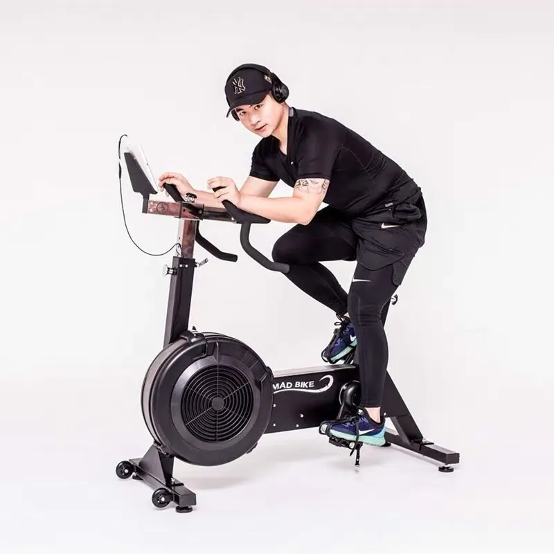 Air Resistance Cycling Bicycle Spin-Bike Commercial Gym Equipment Fitness Sport Wind Fan Exercise Upright AirBike Indoor Unlimited Cardio Conditioning Strength