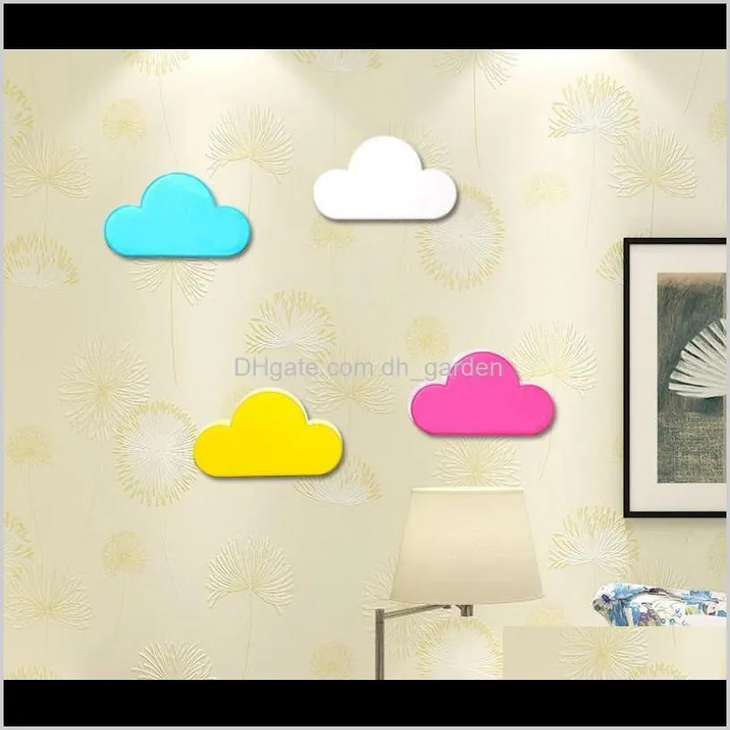 100pcs new qualified creative novelty home storage holder white cloud shape magnetic magnets key holder hot sale high quality sn2122
