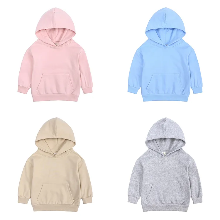 Enfants Hoodies Printemps Et Automne Enfants À Manches Longues Sweats Mode Garçon Fille Solide Tops Vêtements M3615