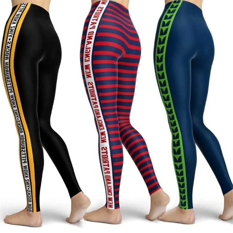 High Waist Striped Printed Hiking 7 8 Gym Leggings For Women Push Up Sport  Legging For Fitness And Hikers Black 211108 From Dou04, $9.28
