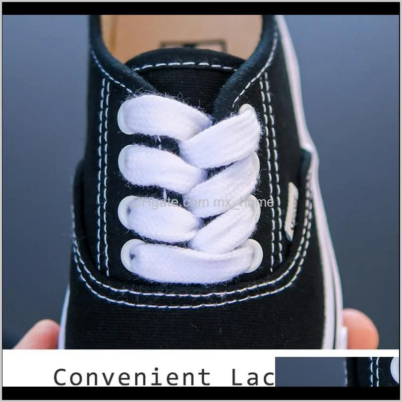 children black board simple classical slip on canvas non-slip soft boys girls leisure outdoor tenis shoes 201123