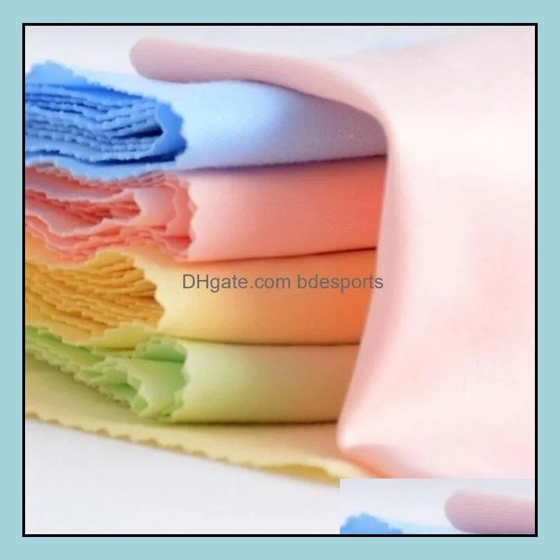 14*14 cm Microfiber Cleaning Cloths for Tablet Phones Computer Laptop Glasses Cloth Lens Eyeglasses Wipes Dust Washing Cloth Household