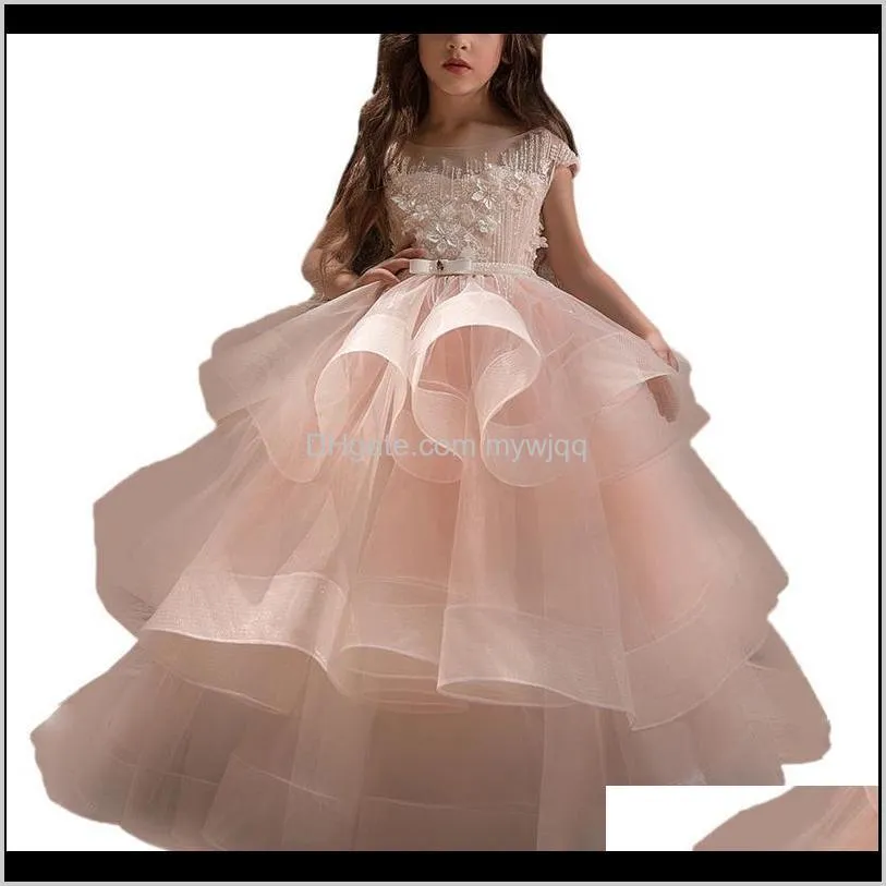Arrial Lace Tulle Wedding Flower Girls Dresses, Pricess Flower Girls Gowns  .a Line Girls Gowns . on Luulla
