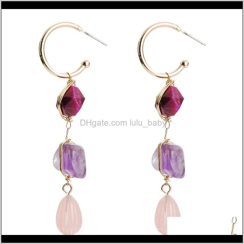 new earrings alloy resin long earrings women`s exaggerated ear accessories bohemia