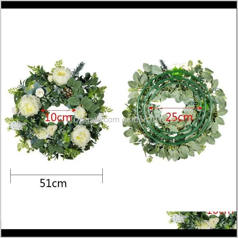 silk peony rose artificial flowers flores wreaths door colorful artificial garland for wedding home decoration diy party leaf