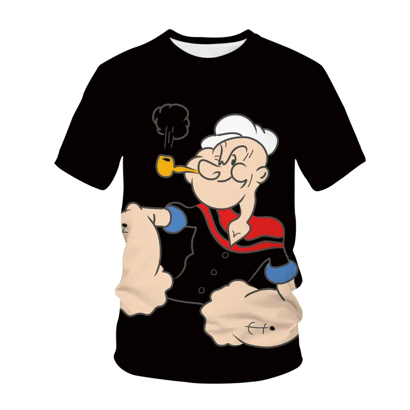 Producto Camisetas con estampado 3D de dibujos animados para hombres y mujeres Ropa de calle informal Harajuku Camiseta de manga corta con cuello redondo de gran tamaño