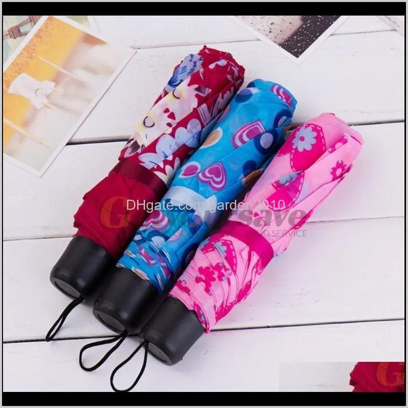 portable alloy foldable umbrella couple short handle umbrella mini uv protection fold compact sun 3 fold