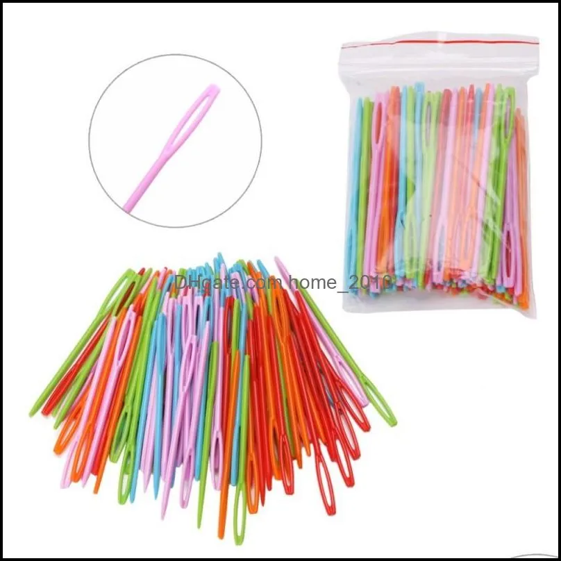 1000Pcs Children Colorful Plastic 7cm Needles Tapestry Binca Sewing Wool Yarn DIY For Sewing , Cross Stitch , Binca ,ans so on