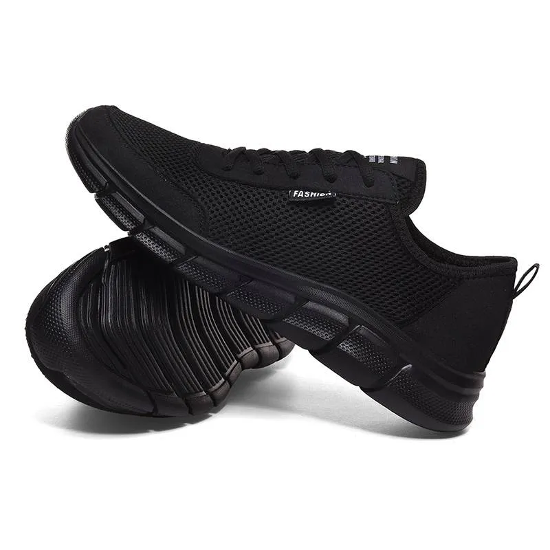 Hotsale мужская обувь дышащая сетка черный белый серый легкий мужчина спортивный досуг сетки кроссовки тренеров мода на открытом воздухе бега