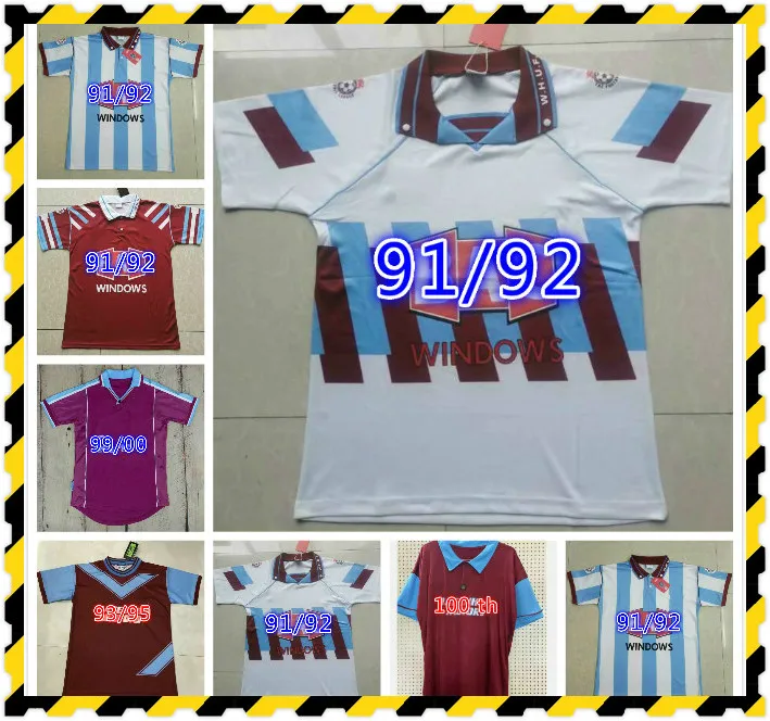 91 92 93 95 Centenary soccer jersey years Cole DI CANIO Lampard Dicks 1999 camiseta 100 th Retro 99 00 Home