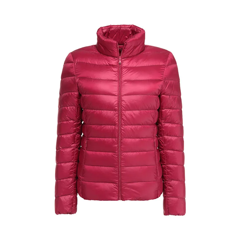 Abbigliamento donna Capispalla Cappotti Piumini Parka Giacca invernale leggera e sottile Colletto corto da donna Slim