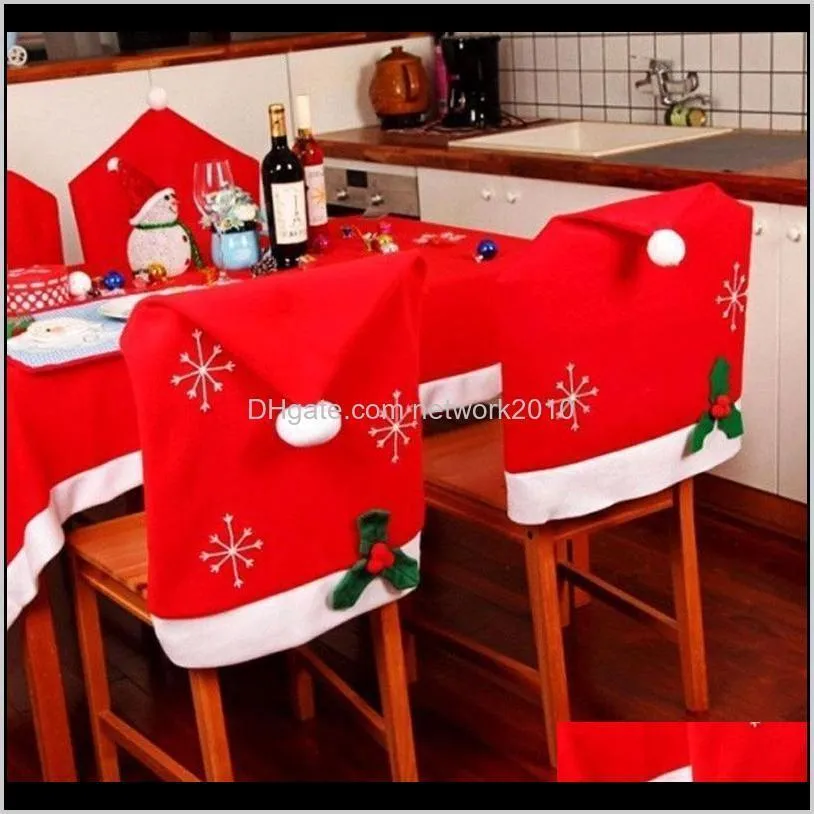 Chair Cover 2020 Merry Christmas Decorations For Home Christmas Ornaments New Year 2021 Navidad Xmas Gift Santa Claus Hat1