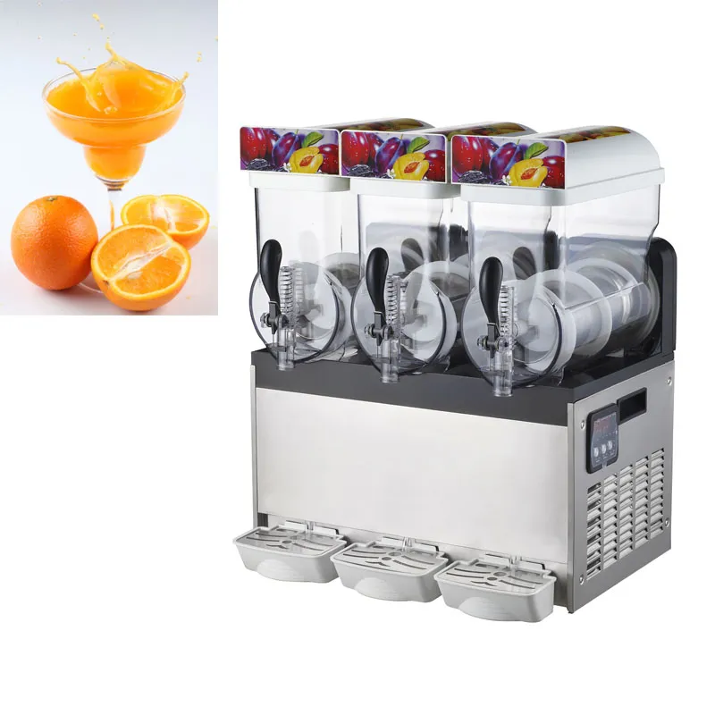 Commercial Slush Machine Snow Melting Machine Snow Mud Stainless Steel Apply to Supermarkets Cafes Snack Bar