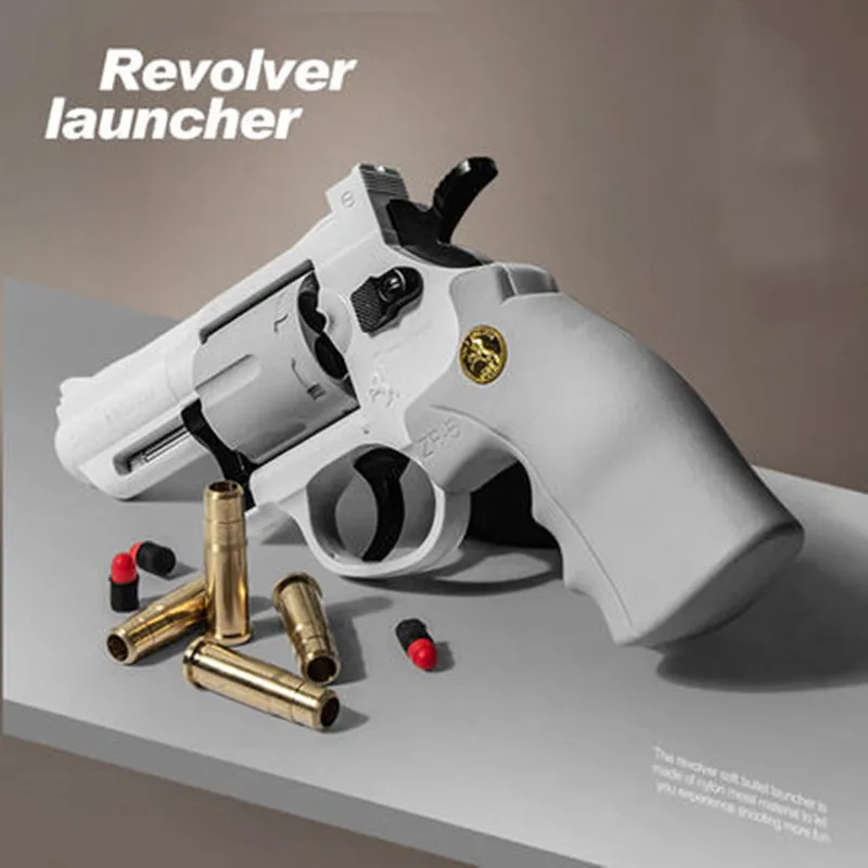 Pistolas de juguete Revolver ZP5 Pistola Lanzador manual Blaster Soft Dart Bullet Airsoft Escopeta neumática Disparar Pistola para niños Adultos Regalo de cumpleaños