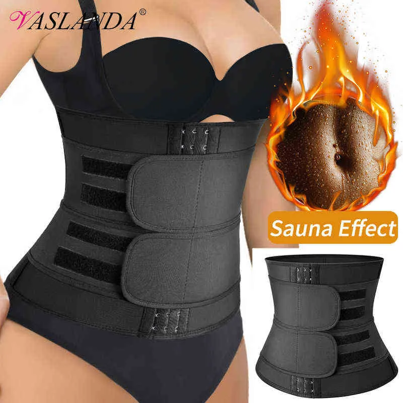 Midja Trainer Korsett Kvinnor Slimming Body Shaper Waist Trimmer Sauna Belt Workout Girdle Viktminskning Fettbrännare Modellering Straps X0713