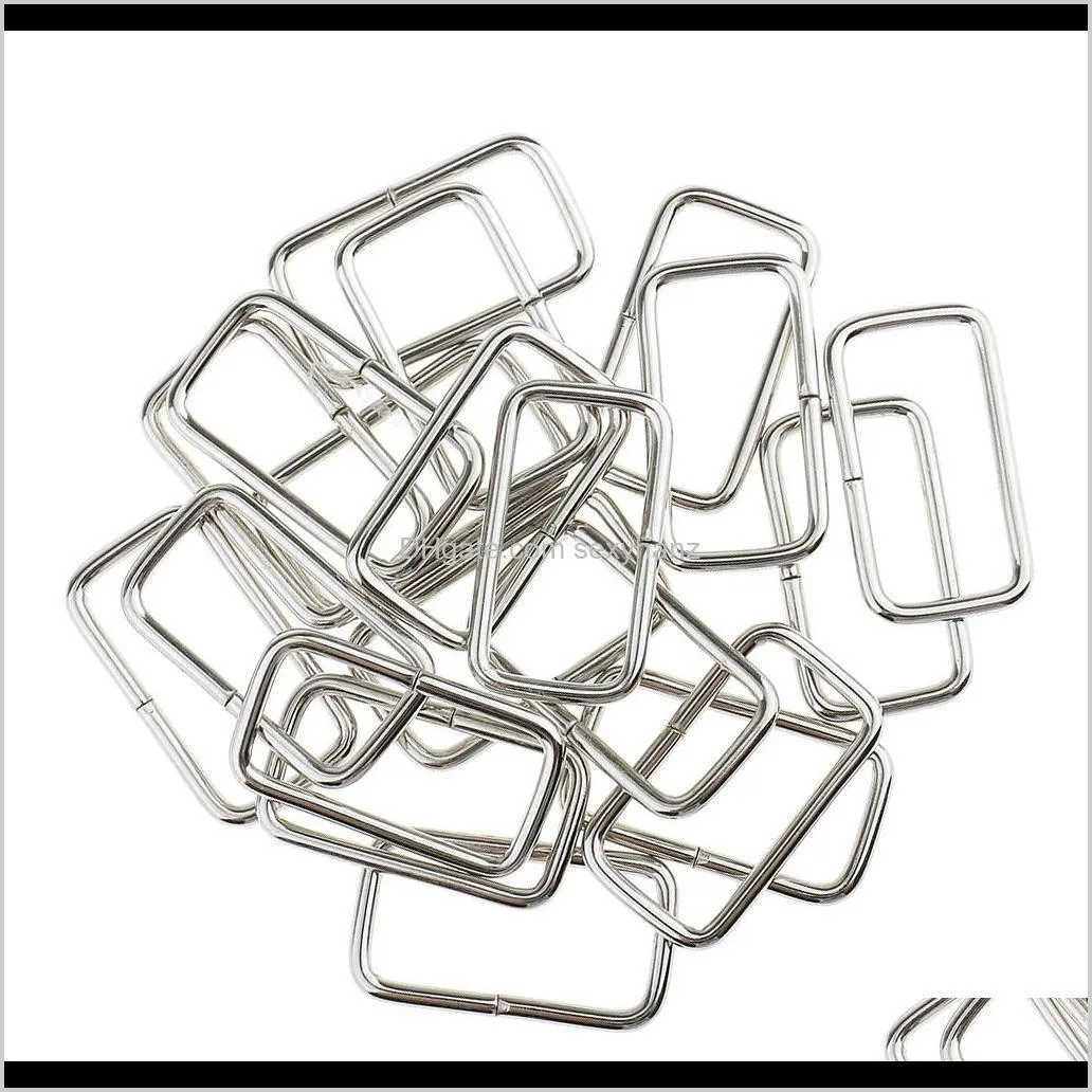 40 pieces metal square buckle bag strap connector bag accessories for diy bag craft