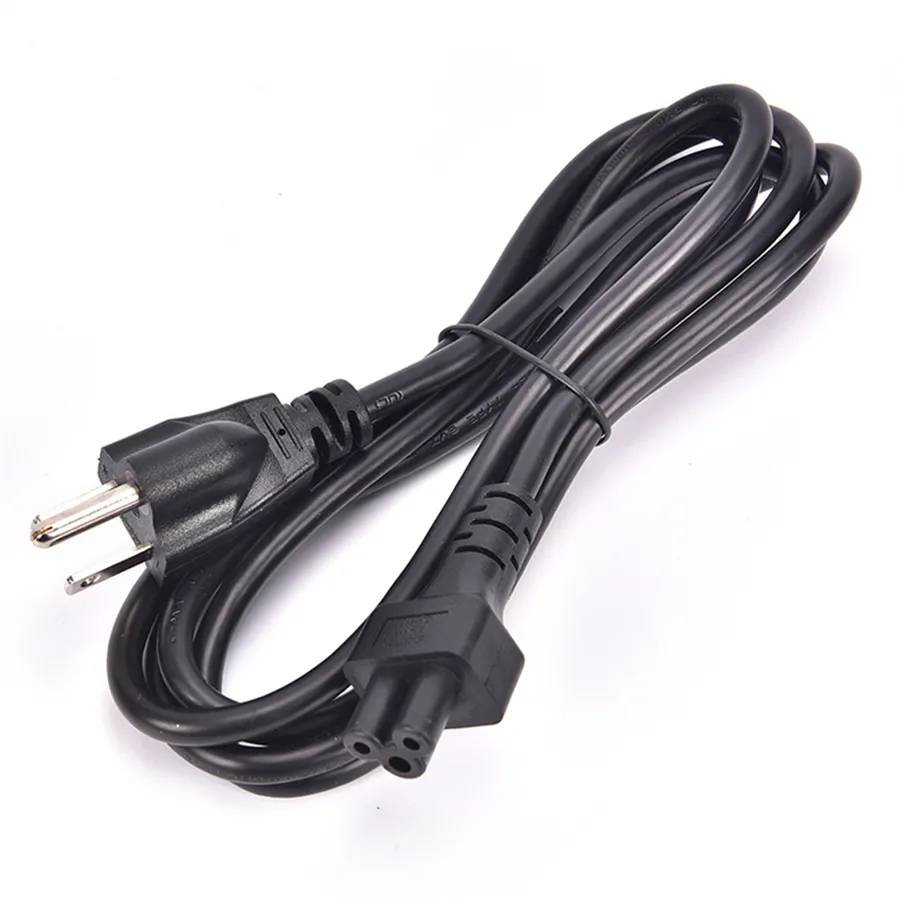 1.2M 3 PIN EU US AU UK Plug Computer PC AC Power Cable Adapter Cable 3-Prong Mains for Printer Netbook Laptops Game Players Cameras Powe Plugs to Household Appliance