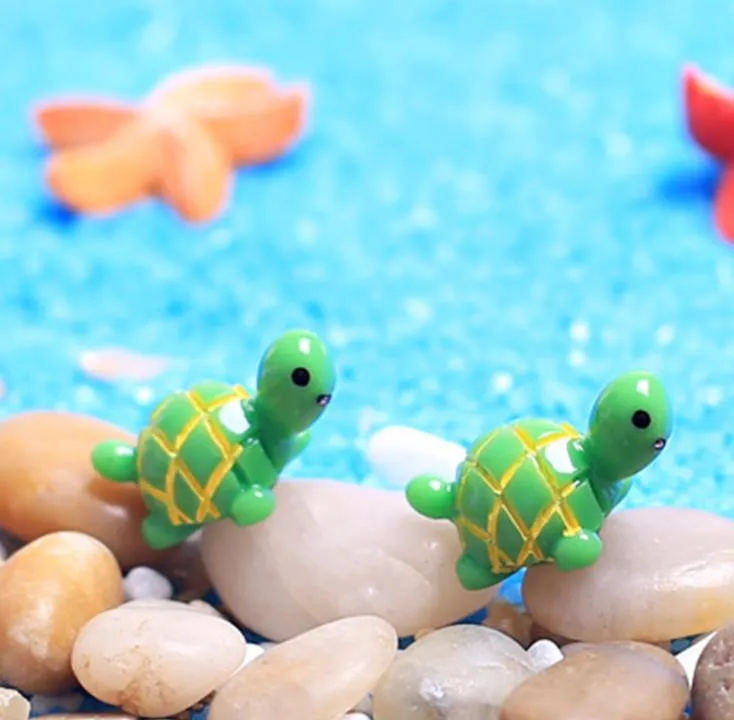 100 Pcs Glow-in-the-Dark Mini Turtle Figurines - 0.83x0.55 Inch For Fairy Gardens & Crafts