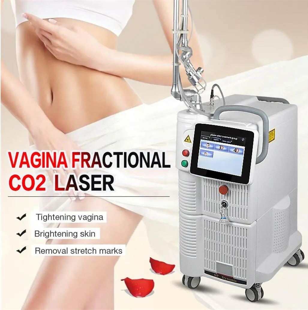 Glasrör CO2 Laserfraktionsmaskin Vertikal RF-rör 1060 nm våglängd för vaginalsträckmärken Avlägsnande Face Lift Skin Föryngring Säkerhetsutrustning