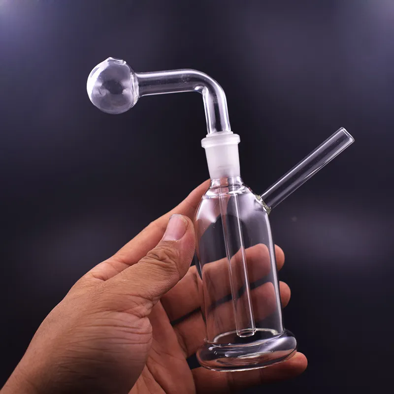 high quality Glass Oil Burner water Bong pipe small burner water pipes bubbler recycler dab rigs for smoking with big size oil burner pipe