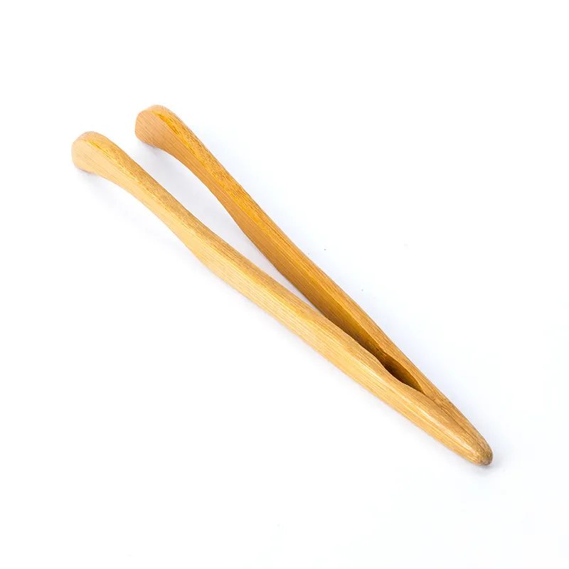 Wooden Tea Clip Simple Household Teas Set Tool Teacup Bent Clips Portable Bamboo Natural Color Accessories 18CM DH7848