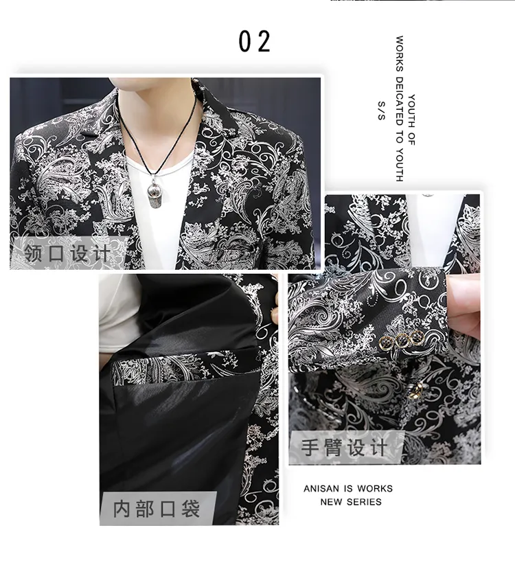 Herren Anzüge Blazer Männer Nachtclub Junge Casual Anzug Männlichen Kleine Jacke Koreanische Host_voghion.com