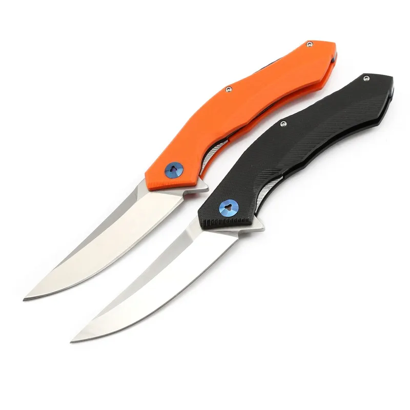 Shirogorov blue moon G10 couteau pliant à ouverture rapide, couteaux de poche tactiques de plein air, Camping, chasse, survie