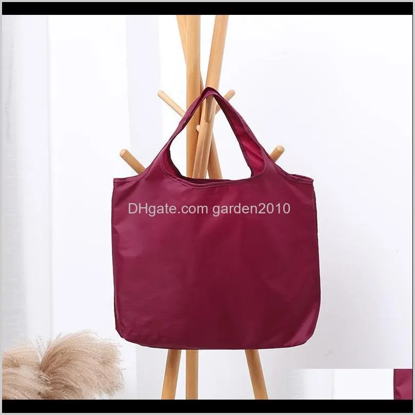 big size eco-friendly reusable portable oxford cloth shoulder handbag waterproof folding shopping bag travel grocery tote storage bags