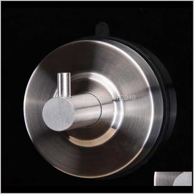 stainless steel easy install household kitchen round towel seamless bathroom clothes hanger home wall hook hat strong suction
