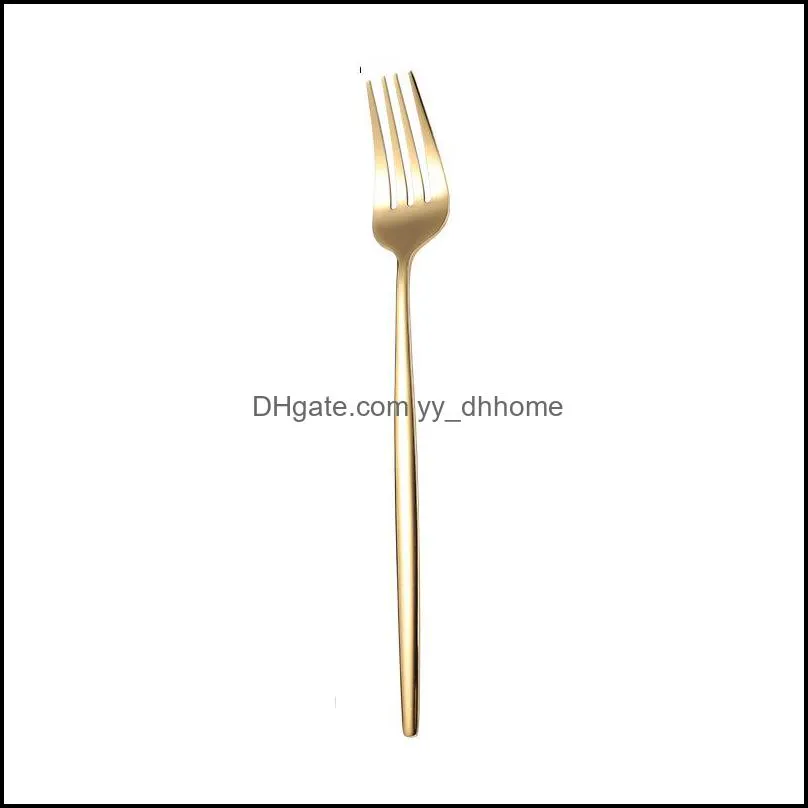 4Pcs/set Stainless Steel Dinnerware Flatware Set Dinner Knife Fork Spoon Tableware Cutlery Gold Silver JK2005KD