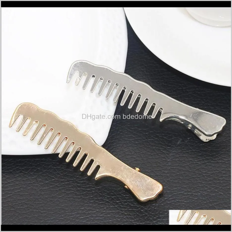 fashion europe stlyle simple comb hairpin gold or silver color plated for girls lover hair clip gift