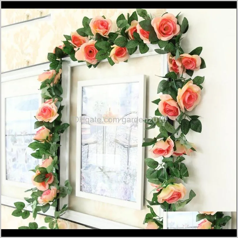 lifelike elegant party wedding decoration hotel accessories garden simulation artificial flower vine 16 rose home leaf ornaments