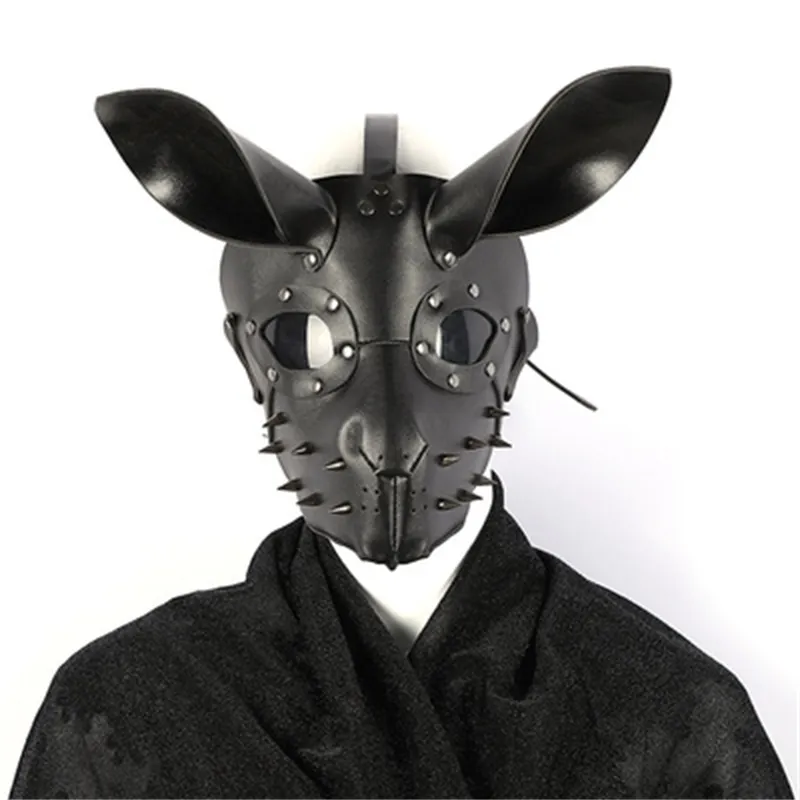 Punk Black Bunny Girl Halloween jouant des accessoires masque de carnaval de boîte de nuit