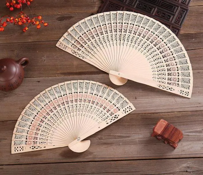 Chinese Sandalwood Wedding Hand Held Fan 8 Wooden Hand Held Fan