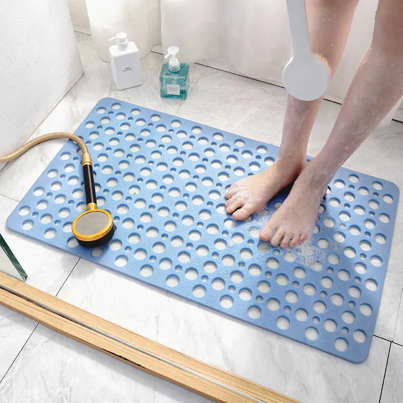 Dusch badmatta miljöskydd smaklös tpe toalett hushålls badkar badrum ihålig hydrofob tjockt antislip pad 210724