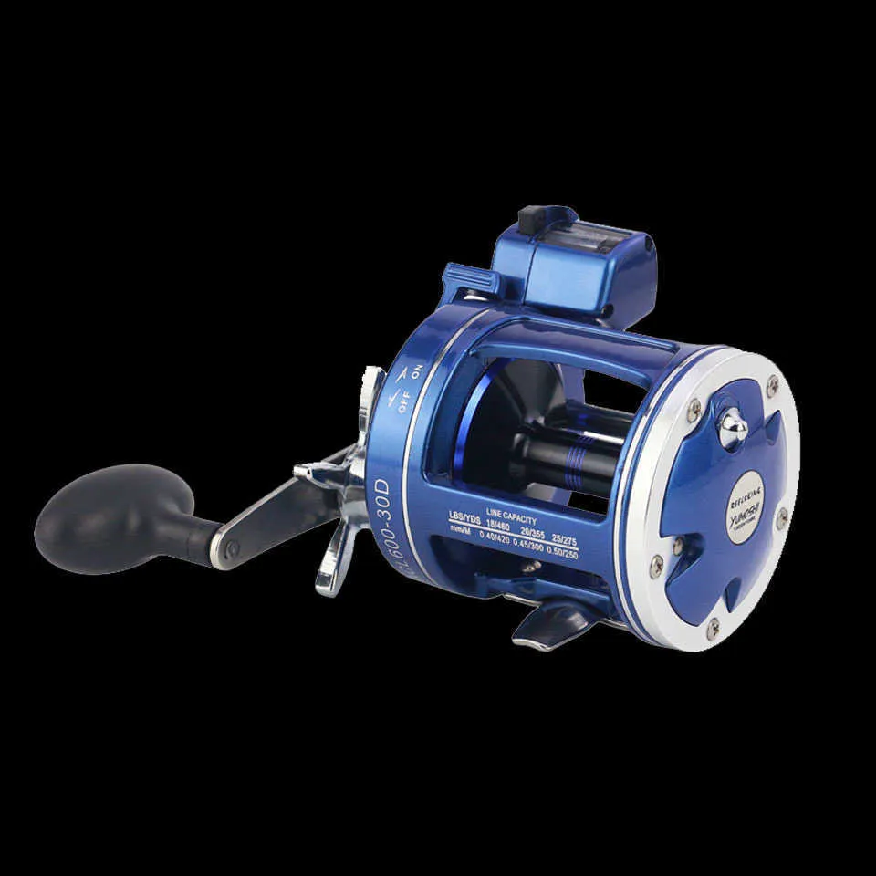 Save Big on Bulk Fishing Reels Line Counter Line Counter Fishing Reels High  Strength Aluminum Alloy Trolling Reel With Depth Finder Counter, 12BB,