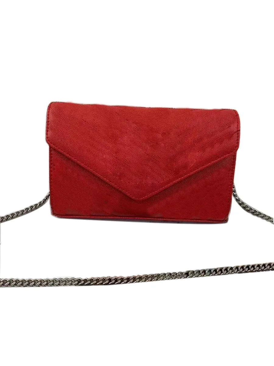 Designer Sacs femme CHAINE CLASSIQUE PORTEFEUILLE GRAIN EN CUIR EMBOSSÉ RABAT mode crossbody Épaule Messenger marque Pochette pochette sacs à main Luxe Soirée sac à main