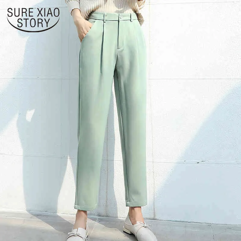 Casual Solid Black Nature Waist OL Style Plus Size Women Spring Harem Pants Loose Work Suit Female Trousers 8513 50 210417