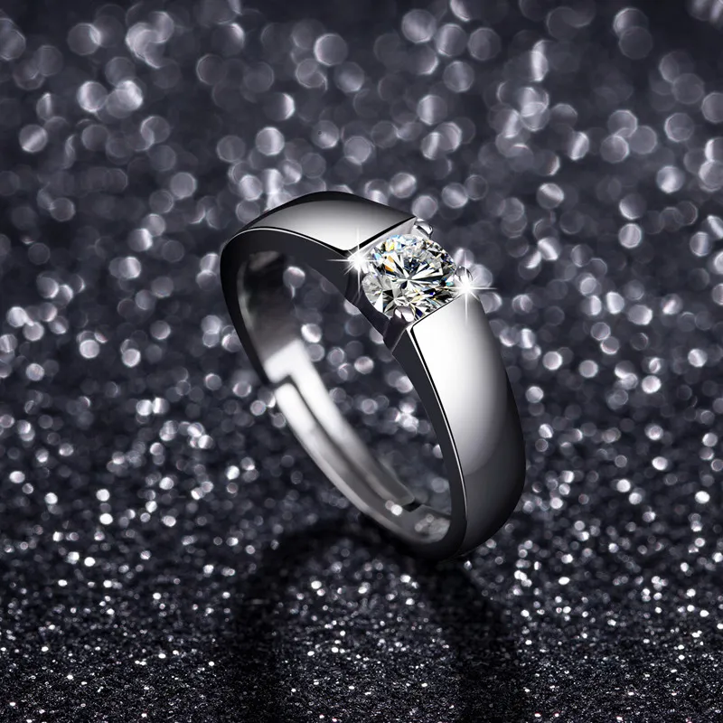 Buy Designer Solitaire Platinum Engagement Ring for Men SJ PTO 315 Online  in India - Etsy