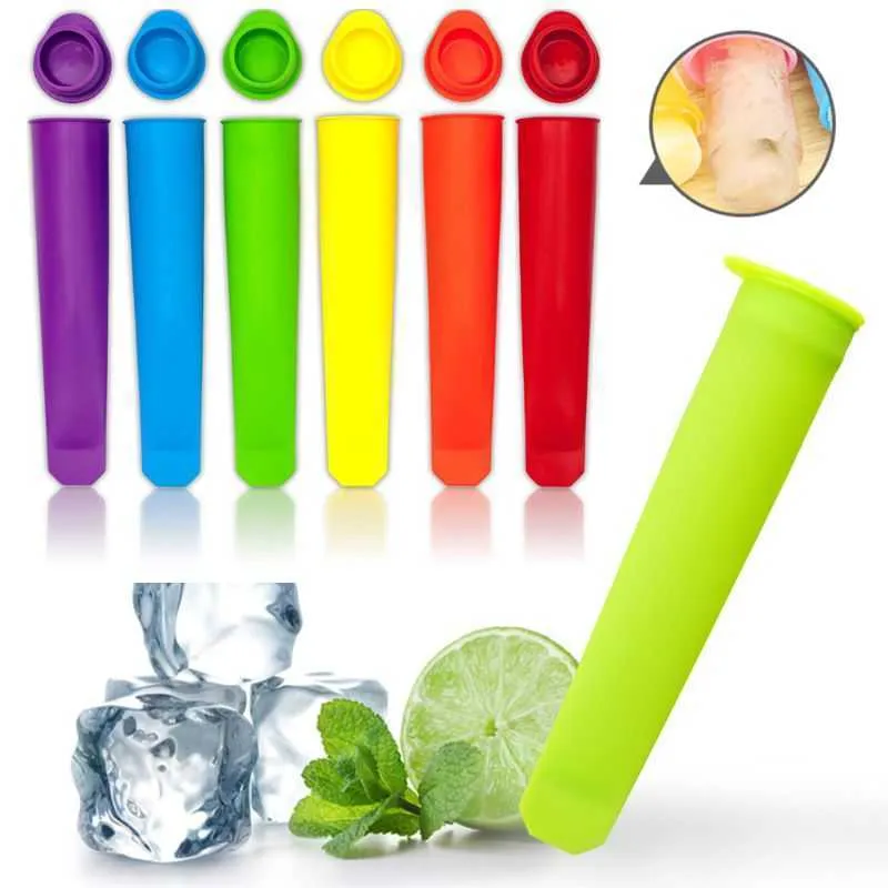 Silicone Ice Cream Tools Pice  molds for Kids, Reusable Ice Popping Mold DIY Freeze Popsicle Make