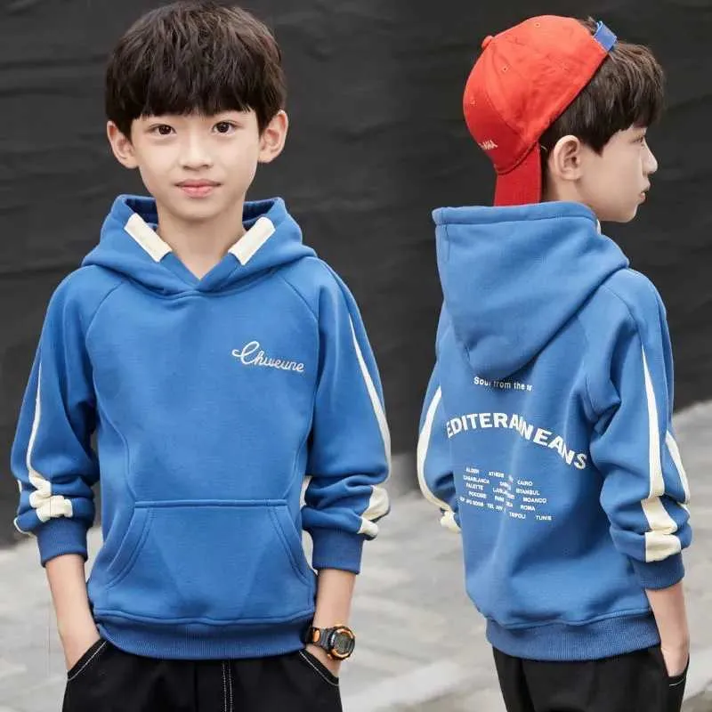 Kids boys hoodie sweater new spring and autumn long sleeved hooded shirt 5 12 years old G0917