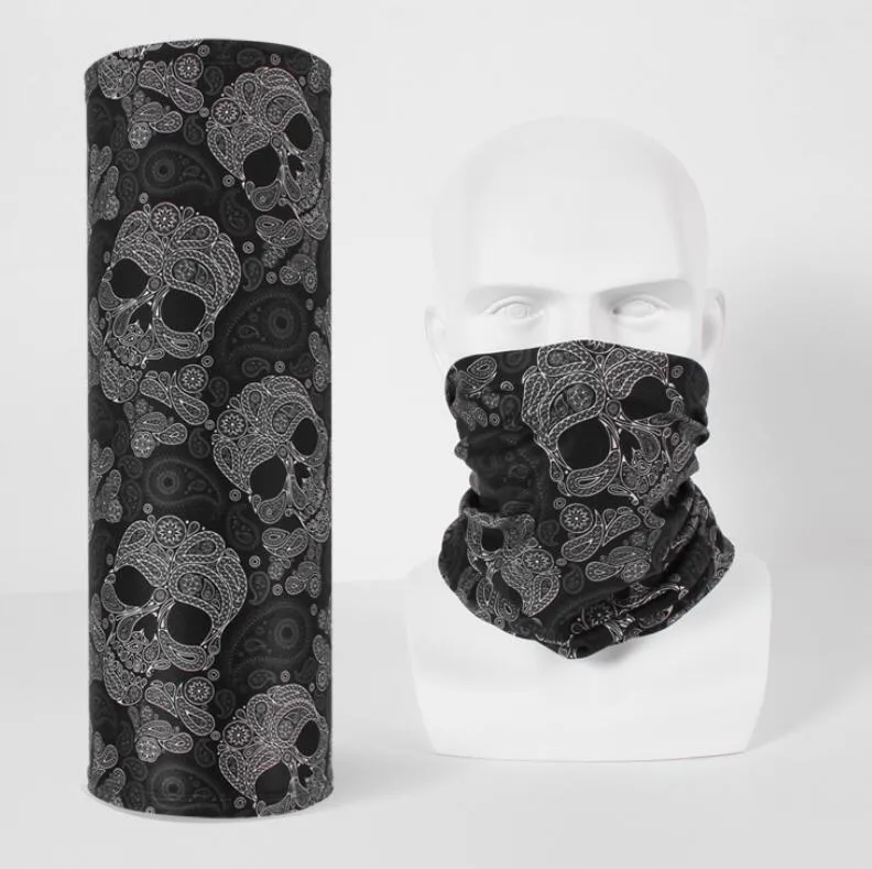 Sommar Anti-UV Skyddsmask Skull Head Wraps Headbands multifunktionella sömlösa huvudduk Magiska halsdukar Sport Running Vandringsmasker