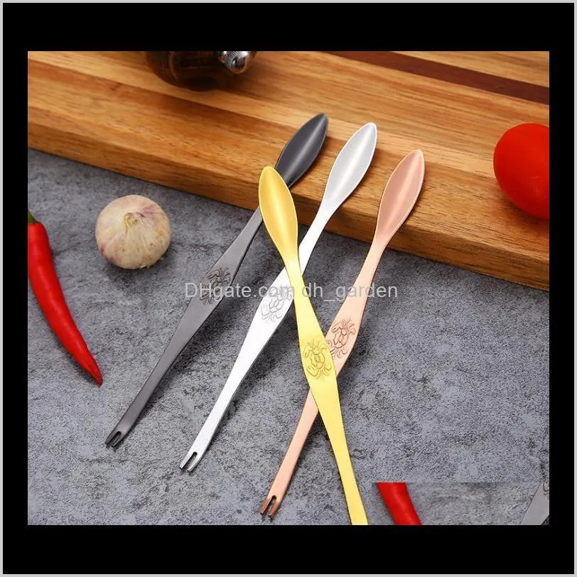 stainless steel lobster spoon crab fork take meat spoon crab fork / crab needle fork hotel supplies wholesale sn1432