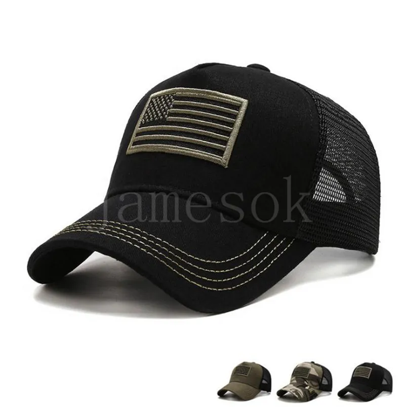 women men USA Flag mesh baseball cap fashion male female Breathable Snapback Hats Unisex Trucker Hat DD103