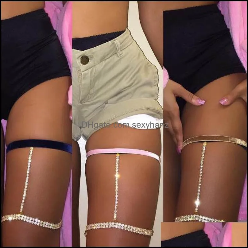 Other Aessories Aessoriesjewelry Big-Name Fashion Sexy Simple Flash Claw Fl Drill Beautif Leg Chain Body Drop Delivery 2021 Pbfo2