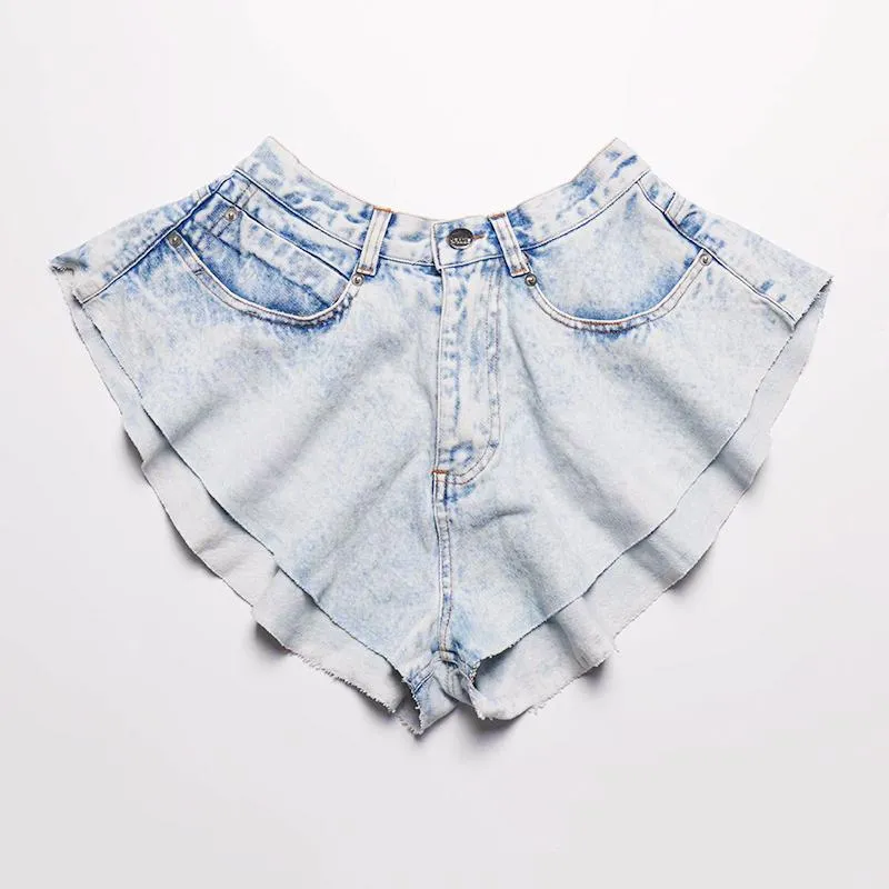 High Waist Blue Denim Shorts Women's Sexy Summer Micro Shorts with  Pockets Shop Now!