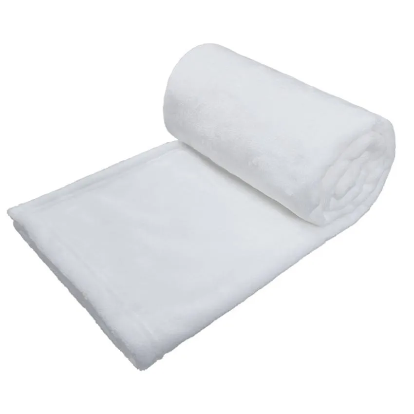 Flanela Bebê Em Branco Sublimação 100 * 150 cm (40 * 60in) Quente sofá macio capa crianças personalizadas transferência térmica de transferência branca ar condicionado cobertores Swaddle wrap